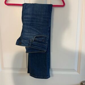 Zara Mid Rise Cropped Boot Cut Jeans